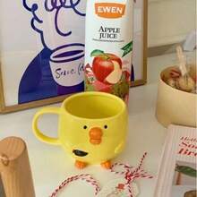 1 Fashionable, Creative, Cute Pouting Chick Ceramic Mug, Suitable For Breakfast Juice, Milk, And Cartoon Coffee Cups - Multicolor - View 5
