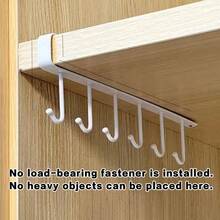 1pc No-Drill Wall-Mounted Storage Rack With 6 Hooks, Iron Jewelry Organizer, Fashion Storage Rack, Suitable For Necklaces, Keychains, Dolls, Figurines And Small Items, Ideal For Bedroom, Cabinet, Dorm, Home Decor, Christmas And Holiday Gifts - View 14