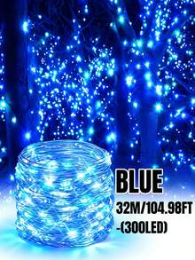 1PC Solar Fairy Light String -32M/22M/17M/12M/7M Outdoor String Light, DIY Copper Wire Material, Waterproof Garden Light, 8 Flashing Modes, Suitable For Gardens, Terraces, Trees, Weddings, Camping, Parties, Parties,Fences,Christmas,Holiday Decoration - Solar String Light - View 28