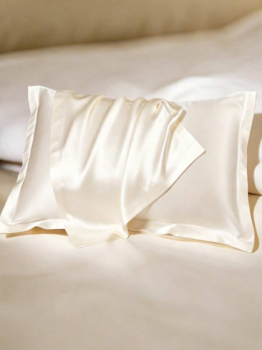 Luxury Silky Soft Pillowcase, Breathable Skin-Friendly Cooling, Envelope Closure, Machine Washable Single Piece Ice Silk Satin Faux Silk Pillowcase, Travel Essential, Bedroom Home Decor - Multicolor - View 1