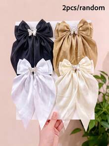 1/2/4pcs/Set Brown Tone Large Bow Hair Clips, Cute Hair Accessories - Suitable For Girls And Women, Essential For Daily Wear And Dates - Multicolor - View 10