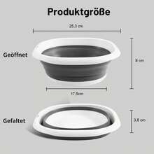 2.7L Foldable Wash Basin, Grey, Portable Multifunctional Basin For Outdoor Activities And Household Use - Grey - View 7