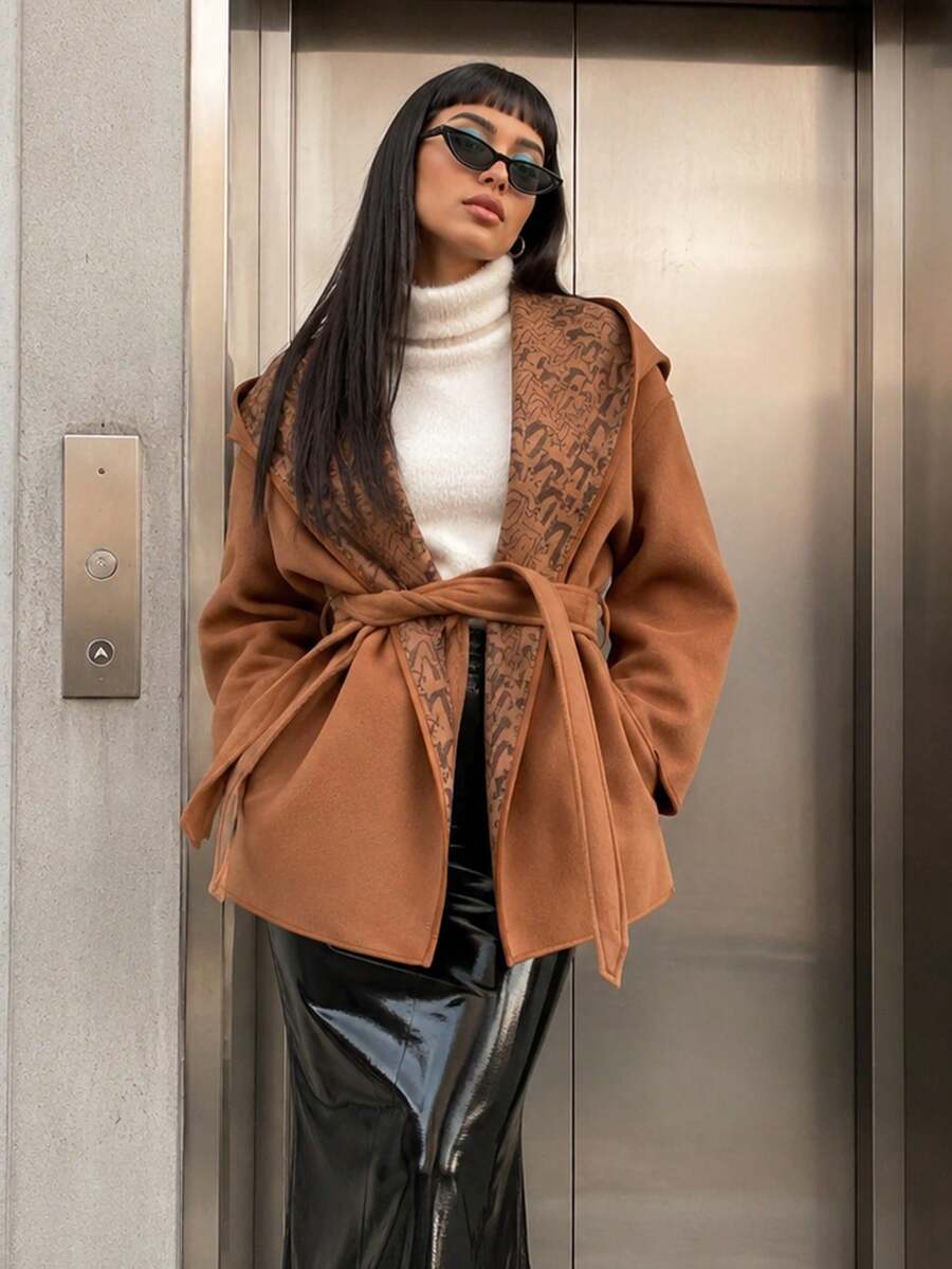 Women Coats - Camel - View 1