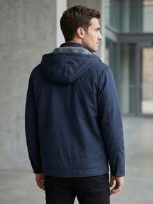 Men Jackets And Coats - Navy Blue - View 5