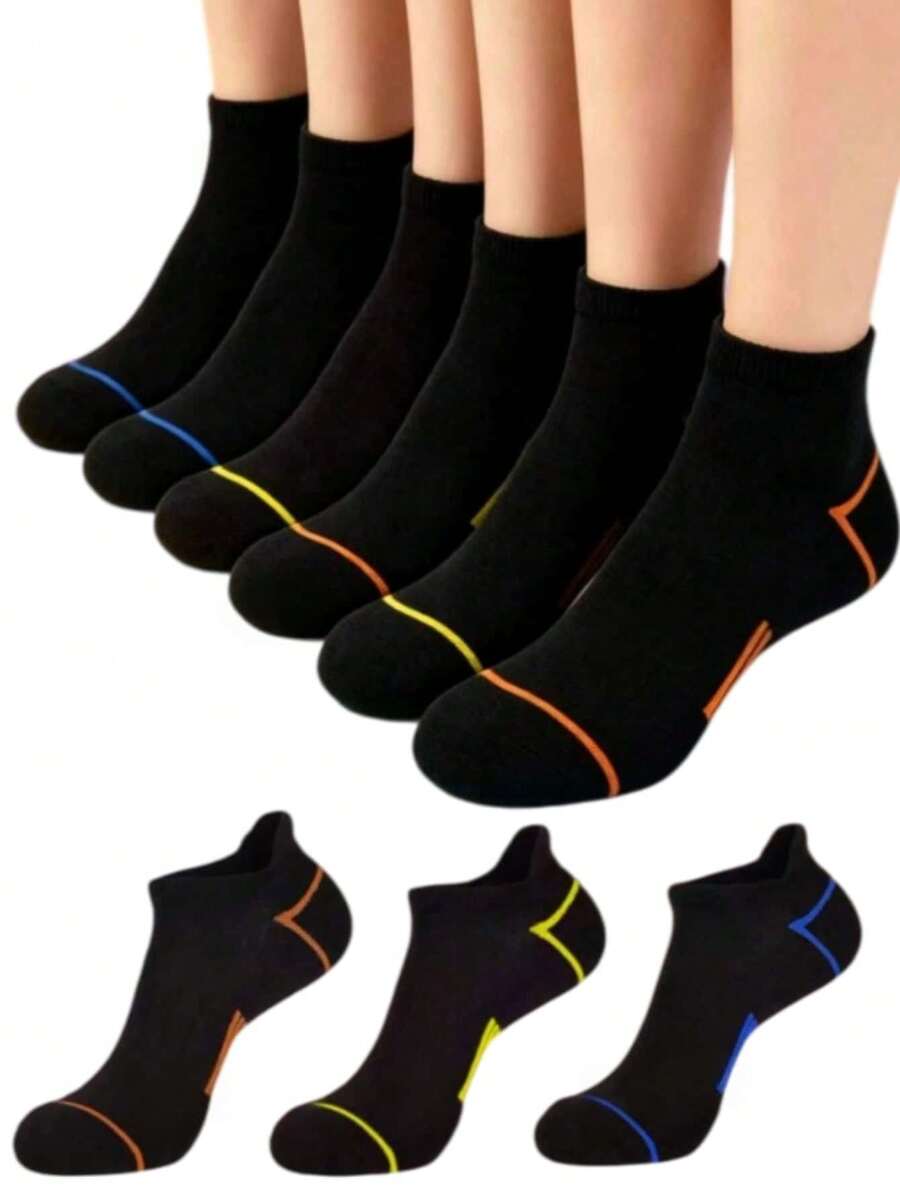 3/6/12 Pair And Women Running Sports Socks Fashion Casual All-Match Comfortable Socks - Black and White - View 1