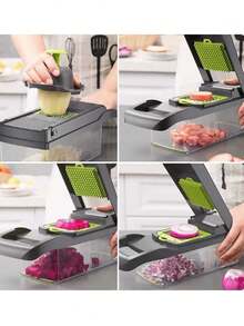 Kitchen Vegetable Cutter New Multi-Function Onion Fruit Vegetable Slicer Dicer Shredder - Multicolor - View 4