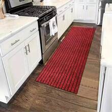 Striped Non‑Slip Floor Mat Roll, Wear‑Resistant Entrance Doormat, Easy‑Clean Rug For Indoor Outdoor Home Hallway - Multicolor - View 8