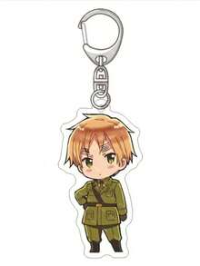 1/8Pcs Hetalia Anime Acrylic Keychain, Cute Chibi Character Pendant, Double Sided Printed Key Ring With Metal Lobster Clasp, Bag Backpack Car Key Lanyard Decor, Collectible Gift For Hetalia Fans, Birthday Holiday Present, Anime Merchandise - YSK021 - View 4
