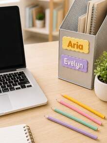Personalized Magnetic Name Letter Magnets - Custom 3d Printed Initials Suitable &, Wavy Border Letters With Magnetic Backing, Durable Plastic Refrigerator Stickers For, Ideal For Christmas Gifts, Birthdays Custom Fridge Magnets - Multicolor - View 6