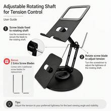 New Thickened Carbon Steel Rotating Stand, Universal Metal Stand For Phones And Tablets, Multi-Functional Desktop Support For Online Classes, Binge-Watching, Low-Angle Shots, And Live Streaming - View 8