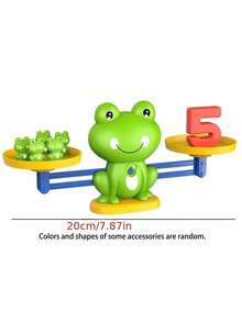 Juego de Balanza de Equilibrio de Rana, Juguete de Balanza de Conteo de Números, Rompecabezas Educativo de Aprendizaje Montessori, Herramienta de Enseñanza de Cognición Matemática Temprana - Multicolor - Ver 8