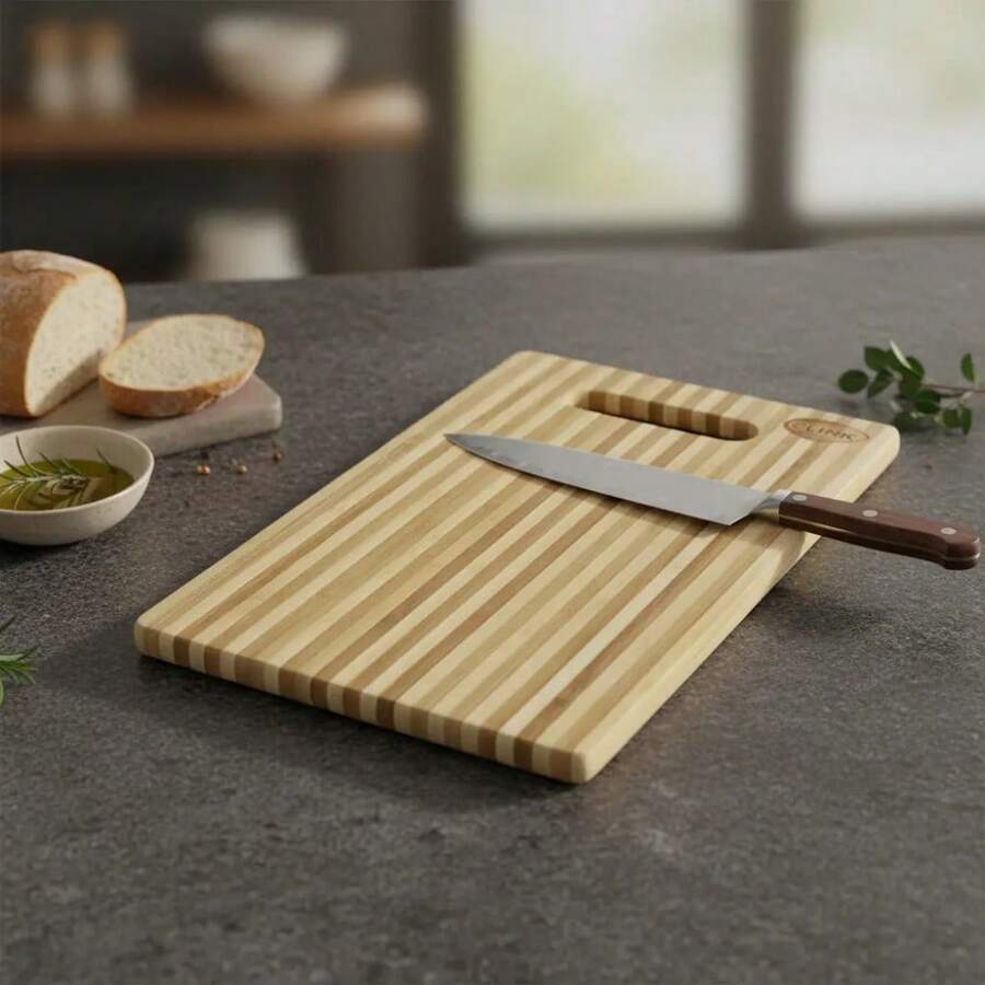 Tabua De Corte De Madeira / Bambu Multiuso Retangular 24x16 - Multicolorido - Visão 1