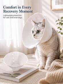1 Piece Of 3D Printed Adjustable Protective Pet Rehabilitation Collar, Suitable For Cats And Small Dogs, Lightweight Anti-Licking Collar, Comfortable Recovery Protection, Suitable For Grooming, Wound Care, And Daily Pet Protection - Multicolor - View 8