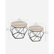 Nesting Tables - Greige + Black - View 2