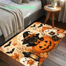 1PC Pumpkin Diatomite Absorbent Welcome Doormat, Christmas Halloween Decor Rug, Multi‑Purpose Mat For Stovetop, Coffee Station, Water Bar Counter, Indoor & Outdoor Front Door, Kitchen Home Decor Area Floor Mat - Multicolor - View 15