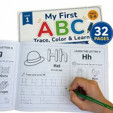 Lachilly Trace Letters Worksheet Letter Tracing Pad Alphabet Handwriting Practice Workbook For Kids Ages 3+, 32 Pages, Coloring & Early Learning Activity Book, Preschool Writing Workbook With Sight Words For Pre K, Kindergarten - Multicolor - View 2