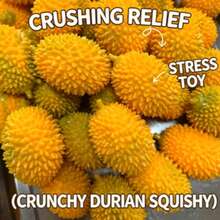 Crunchy Durian Squishy Fidget Squeeze Toy, Unique Spiky‑Textured Fruit Shaped Hand Toy, Novelty Realistic Durian Design Handheld Entertainment Toy, Creative Interesting Party Favor Desktop Decor, Funny Novelty Sensory Hand Play Toy For Daily - Multicolor - View 6