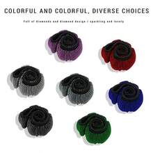 1pc Rhinestone Women's Steering Wheel Cover Car Interior Accessory - Multicolor - View 4