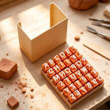 Polymer Clay Letter Stamp Set, Personalized Pottery Clay Stamp, DIY Embossing, Family Activities - Multicolor - View 25