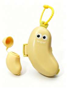 Cute Banana Shaped Toothbrush Holder Set, Plastic Portable Travel Toothpaste Squeezer, Fun Cartoon Eye Print, Hanging Rope Decoration, Dustproof Mini Storage Rack, Suitable For Travel, Camping, Bathroom Daily Use, Vacation Travel Accessory - Multicolor - View 12