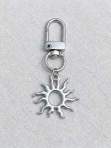 1pc Neutral Minimalist Sun-Shaped Keychain, Independent Style Student/Couple Gift, Backpack Pendant Keychain Accessory, Gold Keychain, Handbag Charm - Multicolor - View 10