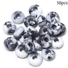50顆壓克力仿玉算盤珠 14X7mm 雙色漸層大孔輪珠 手作DIY手鍊項鍊耳環珠寶材料 手工藝手機鍊鑰匙圈製作配件 - 彩色 - 查看 12