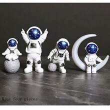 1pc 2D Astronaut Figurine, Suitable For Home Decor, Modern European Style, Birthday Gift, Premium Halloween Gift, Excellent Halloween Gift, Room Decor, Wall Decor, Home Decor, Bedroom Decor Figurine - A - View 1
