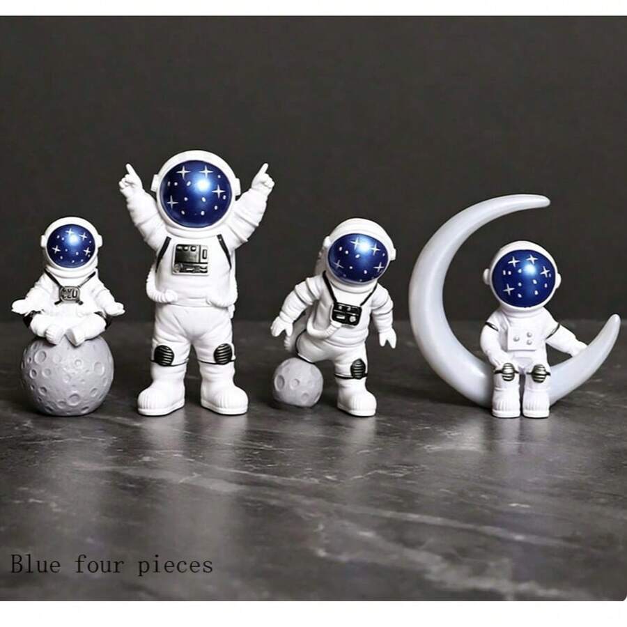 1pc 2D Astronaut Figurine, Suitable For Home Decor, Modern European Style, Birthday Gift, Premium Halloween Gift, Excellent Halloween Gift, Room Decor, Wall Decor, Home Decor, Bedroom Decor Figurine - A - View 1