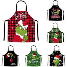 The Grinch 1 قطعة مريلة عيد الميلاد، مريلة للبالغين، شخصية كرتونية، مريلة نصف الجسم بأسلوب حمالة الرقبة، مريلة حماية من البقع للمطبخ، مناسبة لطهي المطبخ في عيد الميلاد الشتوي، تجمعات العائلة والخبز، حفلات المناسبات، هدايا العطلات. - متعدد الألوان - مشاهدة 10