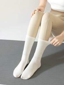3/6/9 pares de calcetines multicolores de media caña para mujer, adecuados para yoga, pilates, ballet, deportes, calcetines antideslizantes para hospital, regalo ideal para el Día de San Valentín, suaves y cómodos para todas las estaciones, calcetines antideslizantes de otoño/invierno - Multicolor - Ver 6