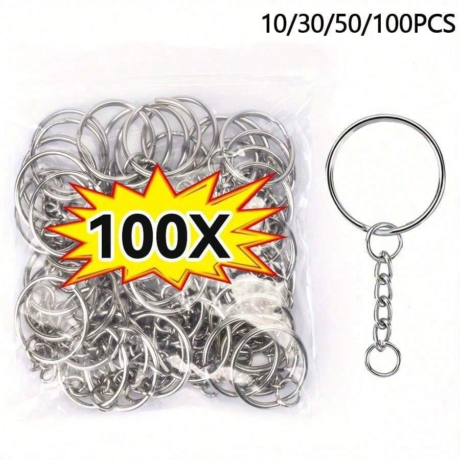 10/50/100pcs Metal Open Jump Rings Connector Key Ring Pendant Jewelry Making Accessories