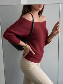 Women Sweaters - Red - View 3