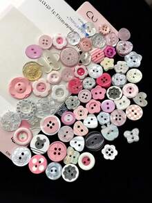 50/30/20/10/5pcs Colorful Buttons, Suitable For DIY Clothing, Sweaters And Handmade Crafts (Random Style) - Multi-color - View 7