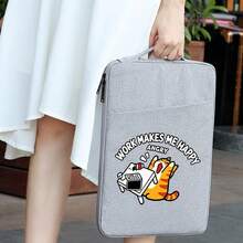 1pc Printed Laptop Bag, Cute Cat Print, Multiple Colors Available, College Style, Suitable For Office And Commuting, Unisex Laptop Bag - Laptop Bag - View 10