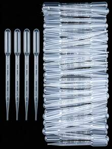 5/20/50 Pcs See‑Through 3ml Graduated Plastic Pasteur Dropper Pipettes, Practical Liquid Suction Tool, Essential Oil Refilling Kit For DIY Perfume & Beauty Production - View 1