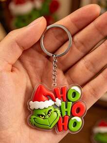 Splendor Greenie Christmas Transparent Acrylic Keychain, Decorative Hanging Pendant, Suitable For Backpacks And Handbags, Festival Gift - Multicolor - View 1