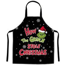 The Grinch 1 قطعة مريلة عيد الميلاد، مريلة للبالغين، شخصية كرتونية، مريلة نصف الجسم بأسلوب حمالة الرقبة، مريلة حماية من البقع للمطبخ، مناسبة لطهي المطبخ في عيد الميلاد الشتوي، تجمعات العائلة والخبز، حفلات المناسبات، هدايا العطلات. - متعدد الألوان - مشاهدة 4