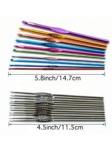 1 Set Perlengkapan Merajut Jarum Rajut Ergonomis Set Benang Rajut Berbagai Ukuran Alat Seni Merajut Buatan Tangan DIY untuk Pecinta Merajut dan Pemula - Beraneka warna - View 3