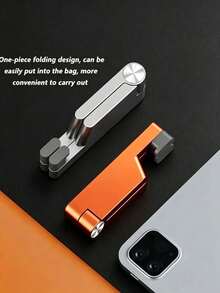 Compact Fold‑Up Magnetic Phone & Tablet Stand, Flexible Portable Mini Desktop Holder, Multi‑Angle Adjustment Daily Desk Accessory,Plus Size Halloween Coustume,Women's Halloween Coustume,Room Decor,Bathroom Decor,Christmas Decorations For Home,Wedding - Foldable Portable V-clamp - View 5