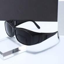 1 Pair Black Full Wrap-Around Safety Glasses, Suitable For Welding Work - Multicolor - View 2