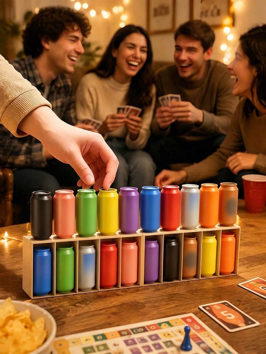 1 Set Memory Bottle Matching Board Game Random Shuffle Memory Challenge Interactive Icebreaker Toy 2-4 Players Dual-Purpose Tabletop And Floor Game Suitable For Game Night Group Gathering Friends Party Back To School Season Party Supplies