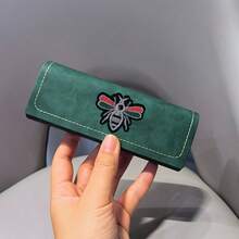 New Vintage High-End Glasses Case, Minimalist Premium Eyewear Storage Box, Pressure-Resistant Convenient Auto-Closing Fashion Glasses Case, Storage Box, Animal Elegant PU Leather Glasses Case For All Seasons - Green - View 10