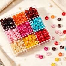 50pcs Acrylic Faux Jade Abacus Beads, Dual-Color Gradient Large Hole Loose Beads, Handmade Bracelet Necklace Earring Jewelry Craft Accessories, Phone Charm And Keychain Making Material - Multicolor - View 3