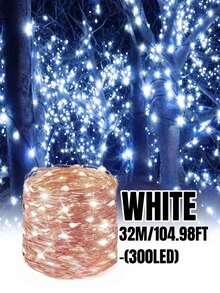 1PC Solar Fairy Light String -32M/22M/17M/12M/7M Outdoor String Light, DIY Copper Wire Material, Waterproof Garden Light, 8 Flashing Modes, Suitable For Gardens, Terraces, Trees, Weddings, Camping, Parties, Parties,Fences,Christmas,Holiday Decoration - Solar String Light - View 25