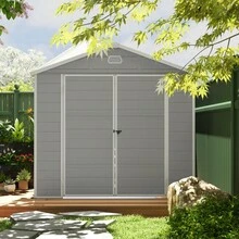 7.9ft X 6.2ft Aluminium Frame Rust Resistance Waterproof Shed, With Galvanised Foundation - Light On-Site - 1 - View 6