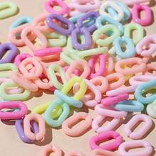 DIY Chain Accessories, Acrylic Colorful Candy Colors, U-Shaped Open Loops, Suitable For Chains, Clothing, Shoes, And Jewelry > Women's Fashion > Women's Jewelry > Women's Fashion Earrings > Women's Fashion Charms And Charm Bracelets > Women's Beading > Women's Fashion Beaded Charms, Handmade Woven Jewelry Accessories, DIY Bracelet Earring Decorations, Loose Beads - Multicolor - View 2