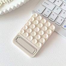 1PC Macaron Suction Cup Phone Stand, Single-Arm Metal & Silicone Minimalist Adhesive Back Mount With Self-Adhesive Tape, Non-Slip Pad, Car Mount, Creative Foldable Soft Silicone Desktop & Bathroom Universal Phone Holder - Multicolor - View 14