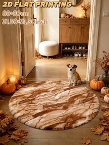 1pc Autumn/Winter Faux Rabbit Fur Design Decorative Rug Mat - Luxury Decorative, Plush Feel Rug, Decorative Carpet, Bedroom Decor, Small Rug, Carpet, Home Decor, Living Room Rug, Living Room Small Rug, Bedroom Rug, Living Room Home Decor, Outdoor Rug, Washable Rug - A - View 5