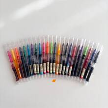 24PCS Multicolor Liquid Ink Ballpoint Pens, 12 Colors, 2 Pens Per Color, 0.5mm Needle Tip, Quick-Dry Ink, Smooth Writing, Suitable For Journaling, Scrapbooking, Drawing, Student And Office Writing - Sets - View 7
