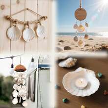 5/10 Large Natural Fan-Shaped Shells, Suitable For DIY Painting In Handicrafts, Jewelry Making, Home Decoration, Photography Props, And Wedding Decoration Gifts. Dimensions: 7-8 Cm / 2.75-3.15 Inches - A - View 4